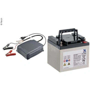 Power supply for caravan maneuvering drives