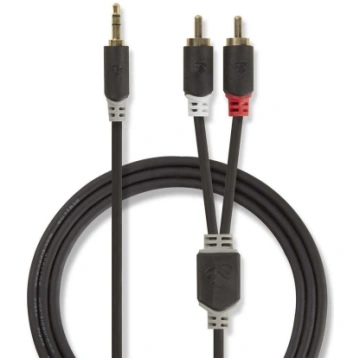 Kabelis Nedis AUX 3.5mm - 2x RCA 5m 5412810265046 