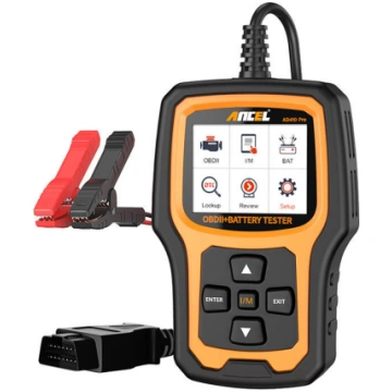 2in1 diagnostikas skeneris OBD2 un akumulatora tes