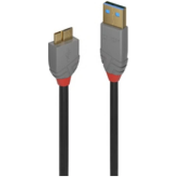 Lindy USB 3.0 Kabel Typ A/Micro-B Anthra Line 0.5m