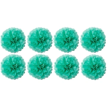 Pompons tiffany krāsā - zīdpapīra zieds - 20 cm , 