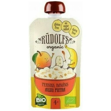 Putra auzu 4+ Persiks, banāns Bio 110g, Rūdolfs