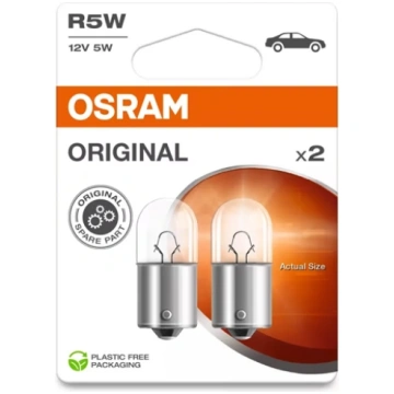 Spuldzes R5W, 12V, 5W, ORIGINAL - METAL BASE sērij