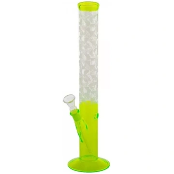 Stikla bongs "Greenline And White" 35cm - Ūdenspīp