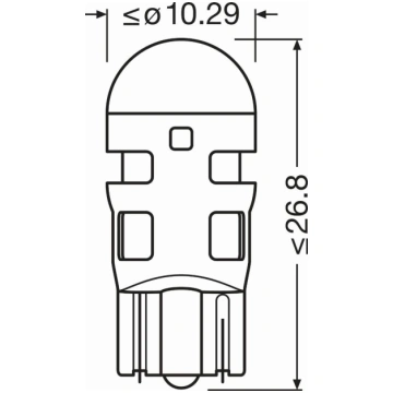 OSRAM 2825DWP-2BL - W5W AUTOLAMPAS LED 1W 12V 2825