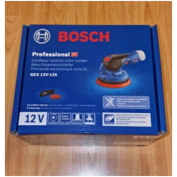 BOSCH GEX 12V-125 SOLO - (Bez akumulatora un lādēt
