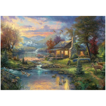 Puzzle Thomas Kinkade: Nature's paradise in a