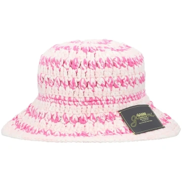 Ganni - Cotton Crochet Bucket Hat - izmērs M/L