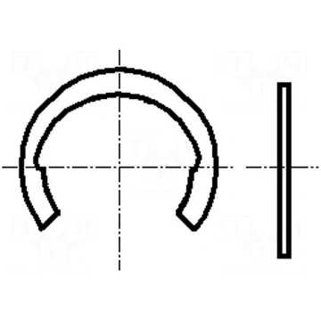 Circlip | spring steel | Shaft dia: 6mm | BN: 831 