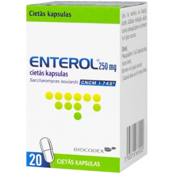 Enterol 250 mg, 20 kapsulas