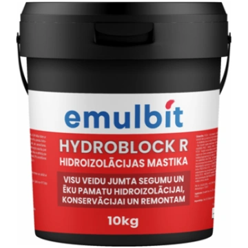 Mastika hidroizolējošā Emulbit Hydroblock R, 10kg/