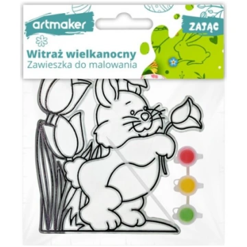 Vitrāžas Lieldienu glezna "Artmaker", kulons, zaķi