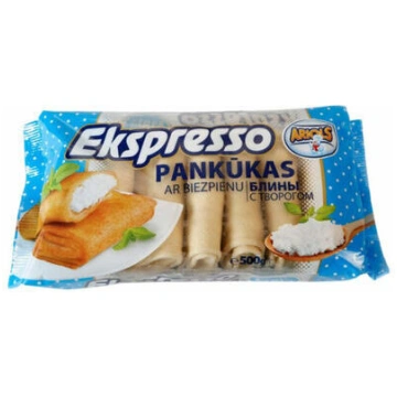 Pankūkas saldētas, ar biezpienu Ekspresso 500g, Ar