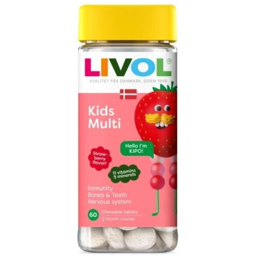 Uztura bagātinātājs Livol Multi Kids ar zemeņu gar