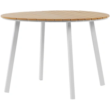Beliani Stol ogrodowy 105 cm brazowy CAVOLI 210829