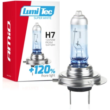 Halogēna spuldze H7, 12V, 55W, LumiTec Super White