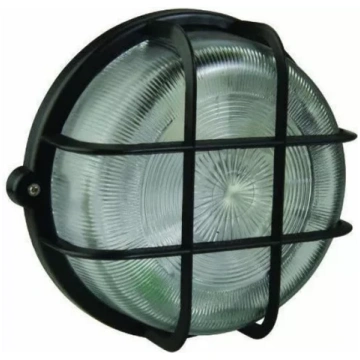 Sienas lampa apaļa max 100W ar PVC režģi E27 IP44 