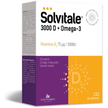 Solvitale® 3000 D + Omega-3, 30 kapsulas
