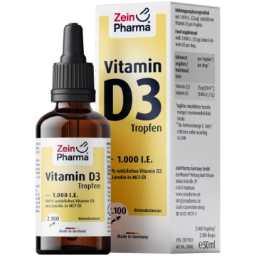 ZEINPHARMA Vitamin D3 Tropfen 1000 SV šķidrums, 50