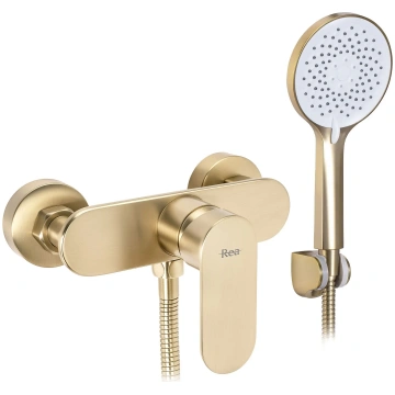 REA DROP Brush Gold dušas krāns