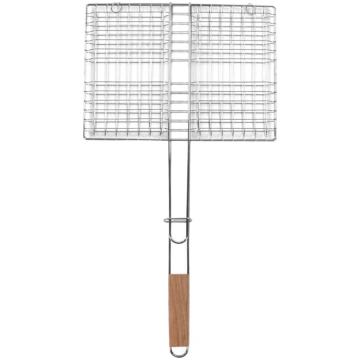Double Sided Grill Basket, Stainless Steel Grill B