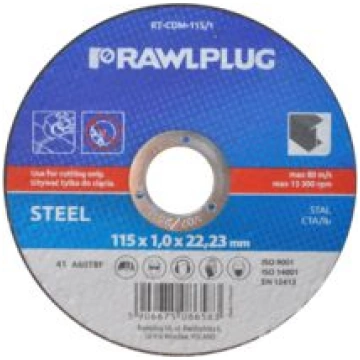Rawlplug Sciernice korundowe do ciecia stali 125mm