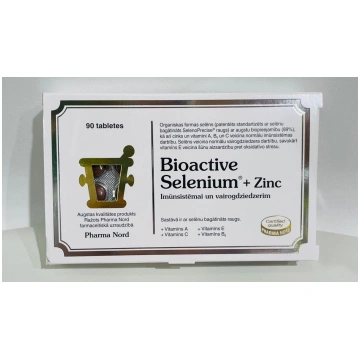 BIOACTIVE Selenium + Zinc tabletes, 90 gab. pharma