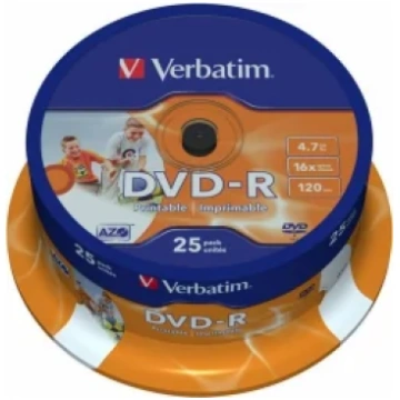 Matricas DVD-R AZO Verbatim 4.7GB 16x Wide Printab