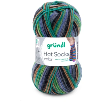 Hot Socks COLOR Gründl 4-diegu zeķu dzija 50g #405