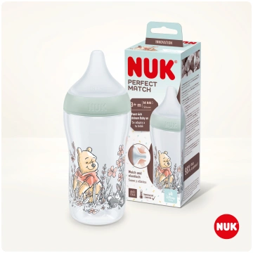 NUK Perfect Match pudele ar silikona M izmēra knup