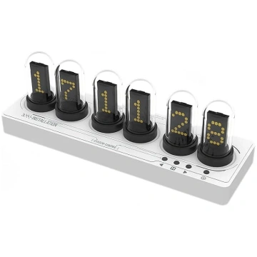 Nixie lampu pulkstenis, gaismas caurule, IPS krāsu