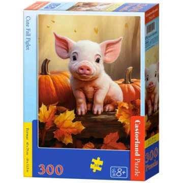 Puzzle 300 pieces Cute Fall Piglet B-030569 CASTOR
