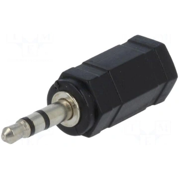 Jack 2.5mm socket,Jack 3.5mm plug | Colour: black 
