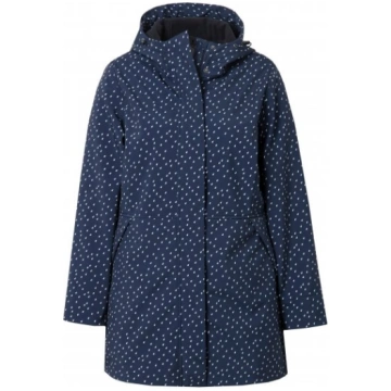 Ulla Popken Raindrop Print Longline Waterproof Jac