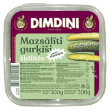 Gurķīši šķēlītēs mazsālīti 500g - 1