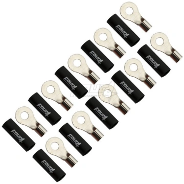 Four Connect ring terminal for cable, BLACK (M6, 1