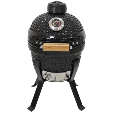 Grils Kamado Bono Picnic, melna krās., 32 cm