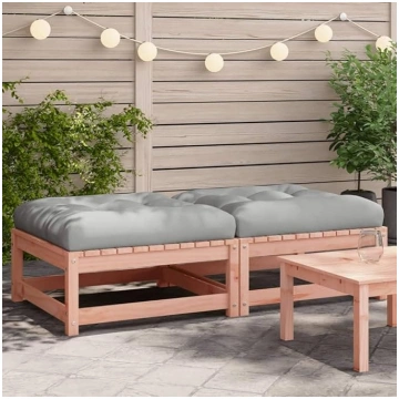 Homgoday Garden Footstool with Cushions, 2 Pack So