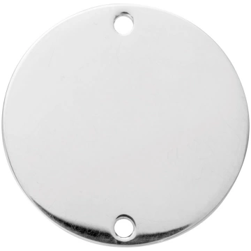Flan rond percé deux trous 25 mm, Argent 925 écrou