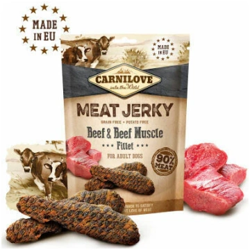 CARNILOVE Dog Jerky Beef with Beef Muscle Fillet 1