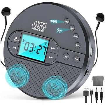 Walkman CD atskaņotājs ar Bluetooth - 2000mAh uzlā