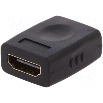 Adapter | HDMI socket,both sides | Colour: black D