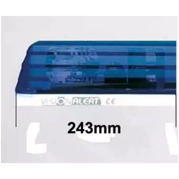 Zibšņlukturņa stikls zils 243 mm, gala elements EC