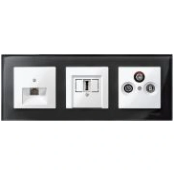 Nosegplāksne TAE/Audio/USB, polārbalts, Merten Sys