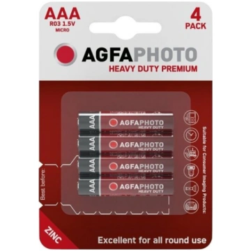 Baterijas, AgfaPhoto Heavy Duty AAA R3 (4 gab.)