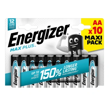 ENERGIZER MAX PLUS AA B10 1.5V Alkaline baterijas 
