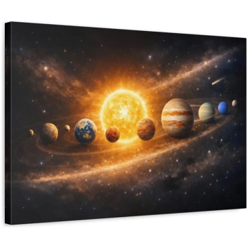 Science Fiction Solar System - Canvas Wall Art Pri