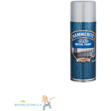 Krāsa Hammerite smooth aerosols 0.4 L sudrabpelēka