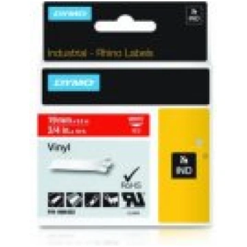Dymo IND Vinyl Labels White/ Red etiķetes 1805422-