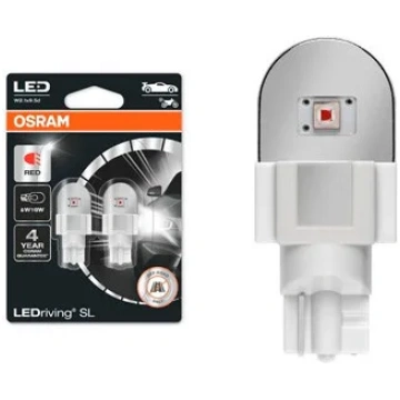 OSRAM LED spuldze 12V W16W sarkana OSRAM - lampas 
